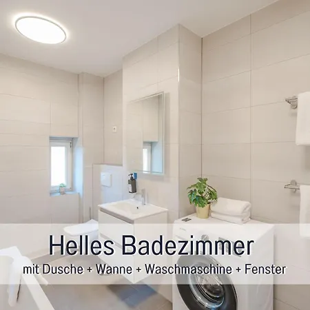 Benville Bv01 - Ideal Fuer 4-6 Personen - Wlan, Waschmaschine, Parkplatz - 2 Schlafzimmer - 1 Km Zum Bahnhof - Ruhige Lage *