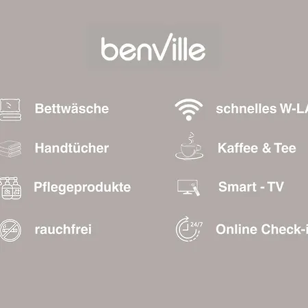 Benville Bv01 - Ideal Fuer 4-6 Personen - Wlan, Waschmaschine, Parkplatz - 2 Schlafzimmer - 1 Km Zum Bahnhof - Ruhige Lage דירה