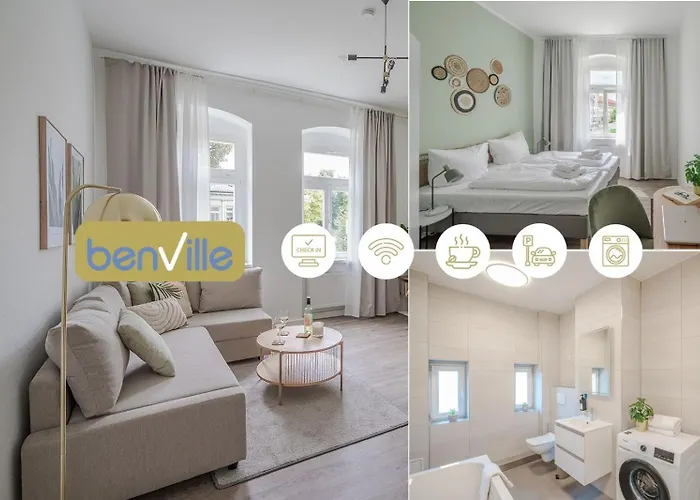 Benville Bv01 - Ideal Fuer 4-6 Personen - Wlan, Waschmaschine, Parkplatz - 2 Schlafzimmer - 1 Km Zum Bahnhof - Ruhige Lage * Meissen