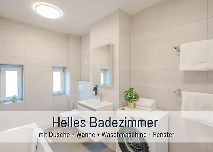 Benville Bv01 - Ideal Fuer 4-6 Personen - Wlan, Waschmaschine, Parkplatz - 2 Schlafzimmer - 1 Km Zum Bahnhof - Ruhige Lage *